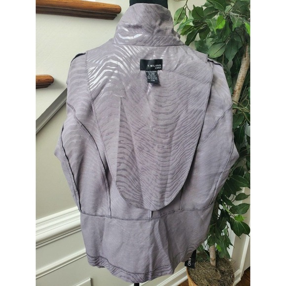 T. Milano Purple 100% Polyester Long Sleeve Single Breasted Blazer Size 22W - Picture 8 of 11